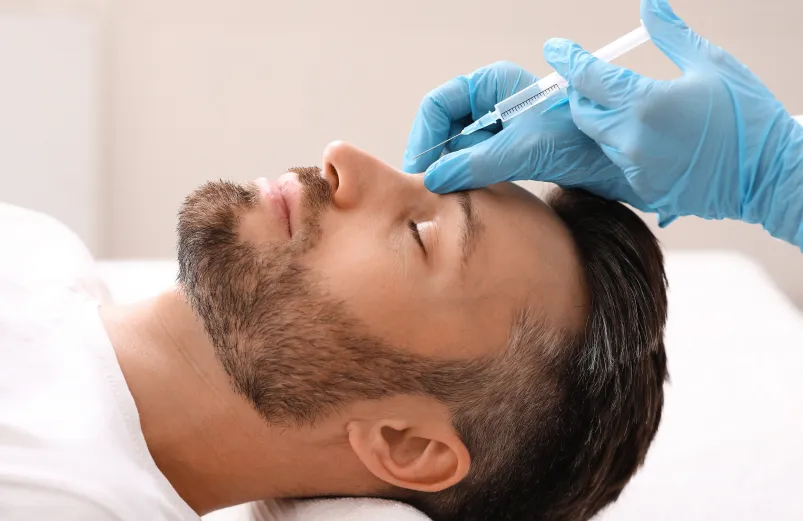 Non-surgical rhinoplasty for men