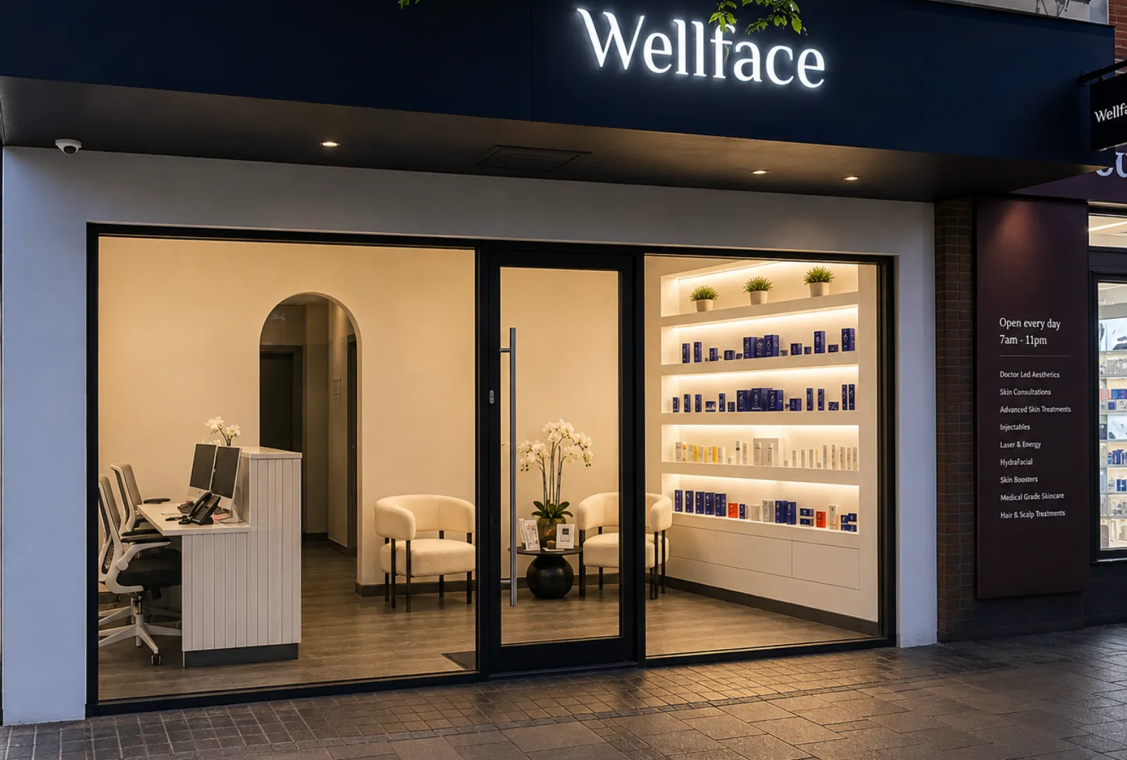 The Wellface clinic on Cobham High Street